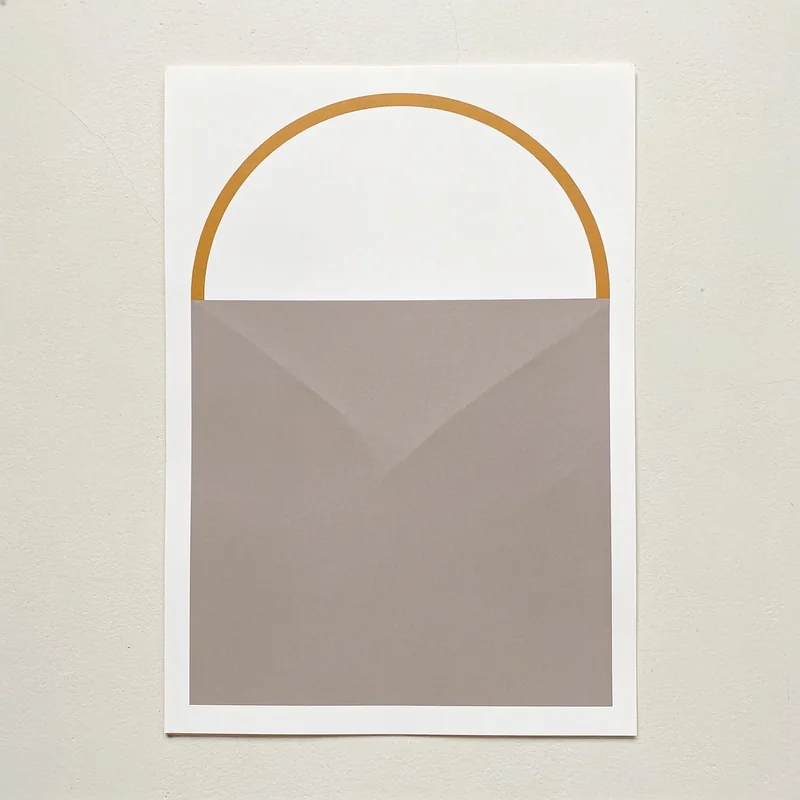 Ochre Arc Art Print — Standard border